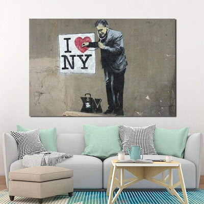 Vintage Vintage Ik Hou Van New York Schilderij