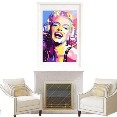 Vintage Marilyn Monroe Kleur Schilderij