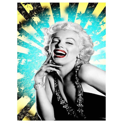 Vintage Marilyn Monroe Zwart-Wit Schilderij