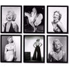 Vintage Marilyn Monroe Zwart-Wit Schilderij