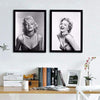 Vintage Marilyn Monroe Zwart-Wit Schilderij