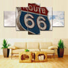 Route 66 Vintage Metalen Schilderij