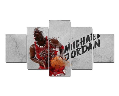 Vintage Michael Jordan Zwart-Wit Schilderij