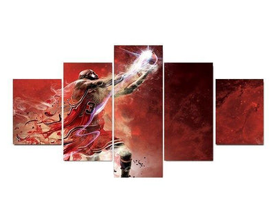 Vintage Michael Jordan Zwart-Wit Schilderij