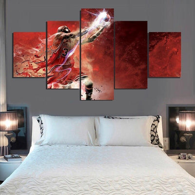 Vintage Michael Jordan Zwart-Wit Schilderij