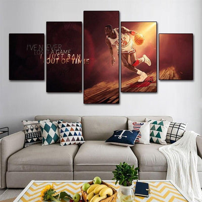 Vintage Michael Jordan Zwart-Wit Schilderij