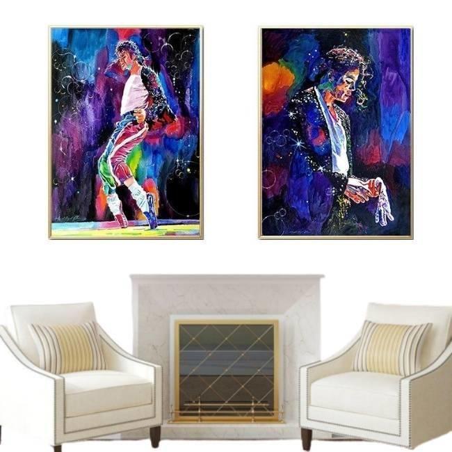 Vintage Schilderij Michael Jackson Schilderij