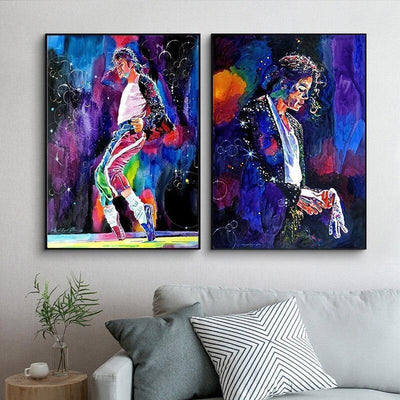 Vintage Schilderij Michael Jackson Schilderij