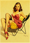 Vintage Pin-Up Schilderij