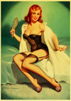 Vintage Pin-Up Schilderij