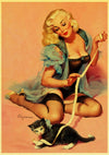 Vintage Pin-Up Schilderij