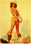 Vintage Pin-Up Schilderij