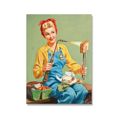 Vintage Retro Pin-Up Tafel