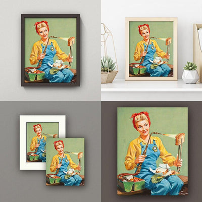 Vintage Retro Pin-Up Tafel