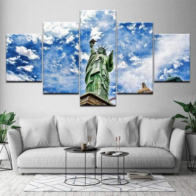 Vrijheidsbeeld New York Vintage Schilderij
