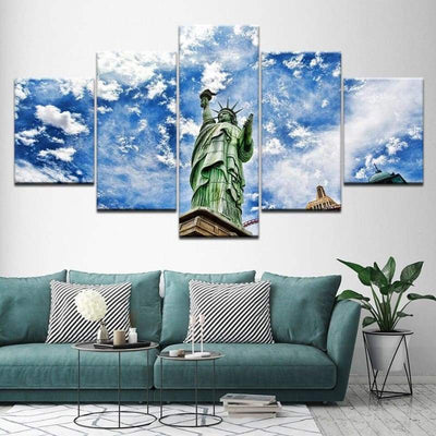 Vrijheidsbeeld New York Vintage Schilderij