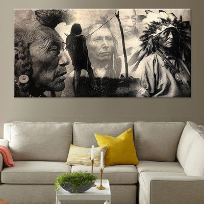 Vintage Schilderij In Indiase Stijl