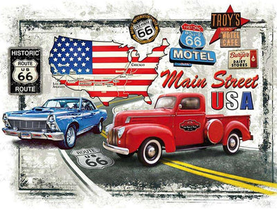 Amerikaans Vintage Schilderij