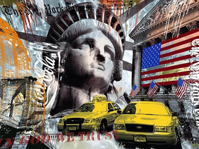 Amerikaans Vintage Schilderij