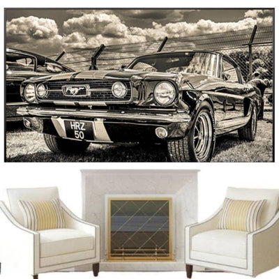 Vintage Woonkamer Schilderij
