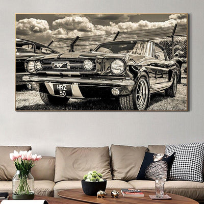 Vintage Woonkamer Schilderij
