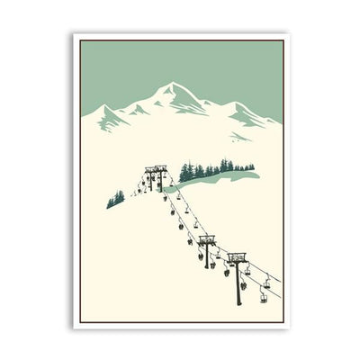 Vintage Ski-Schilderij