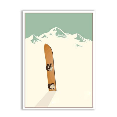 Vintage Ski-Schilderij