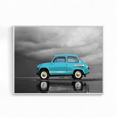 Vintage Schilderij Oude Auto