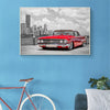 Vintage Schilderij Oude Auto