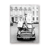 Vintage Zwart-Wit Auto Schilderij