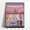 Het Vintage Schilderen Van Washington