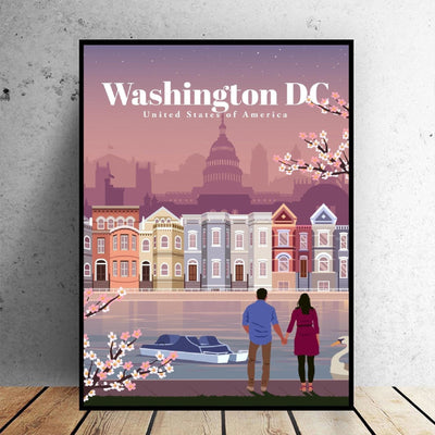 Het Vintage Schilderen Van Washington