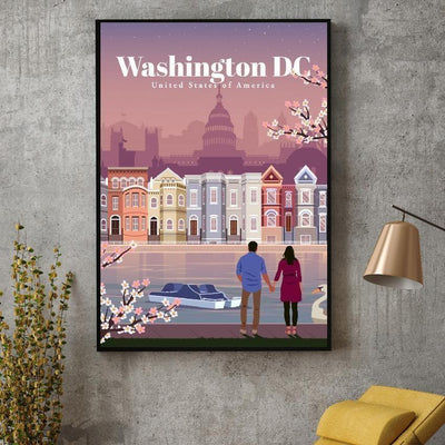 Het Vintage Schilderen Van Washington