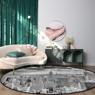 New York Rond Vintage Vloerkleed