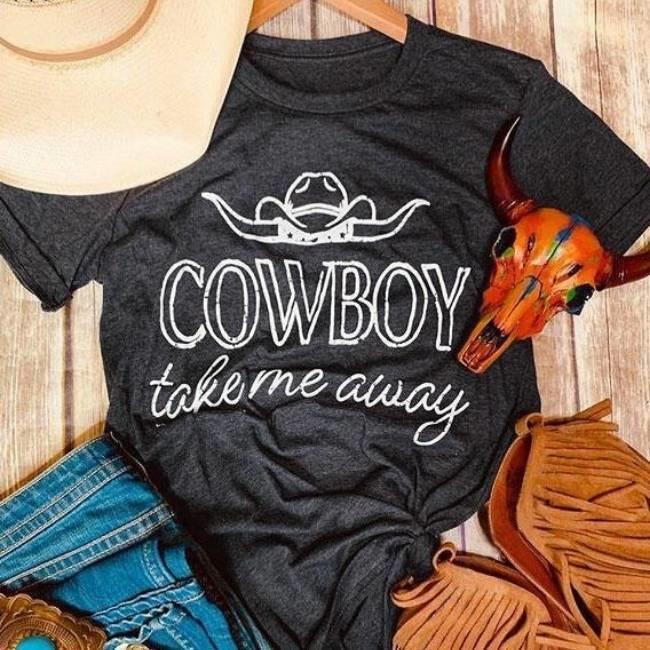 Vintage Country-T-Shirt Voor Dames