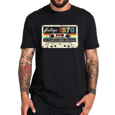 Vintage T-Shirt Met Logo Uit 1970