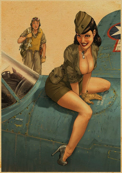 Amerikaanse WW2 Pin-Up Stickers